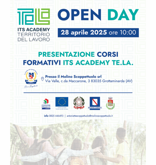 Open Day ITS Academy TE.LA. presso l’aula formazione del Molino Scoppettuolo